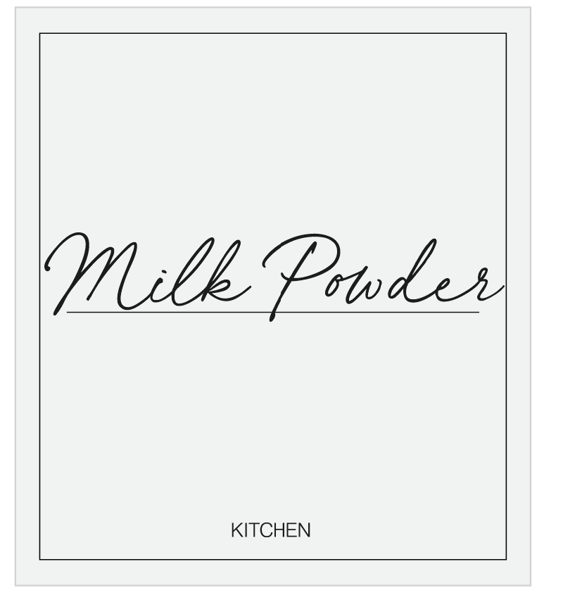 Milk Powder Label