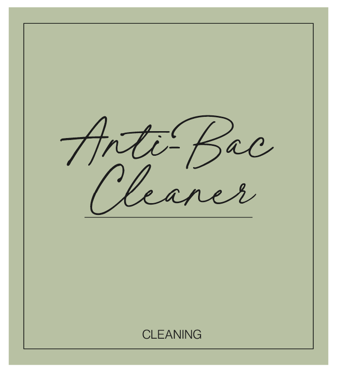 Anti-Bac Cleaner Label