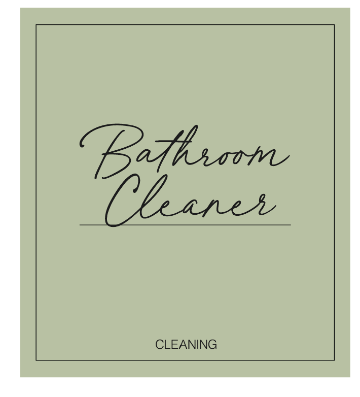 Bathroom Cleaner Label