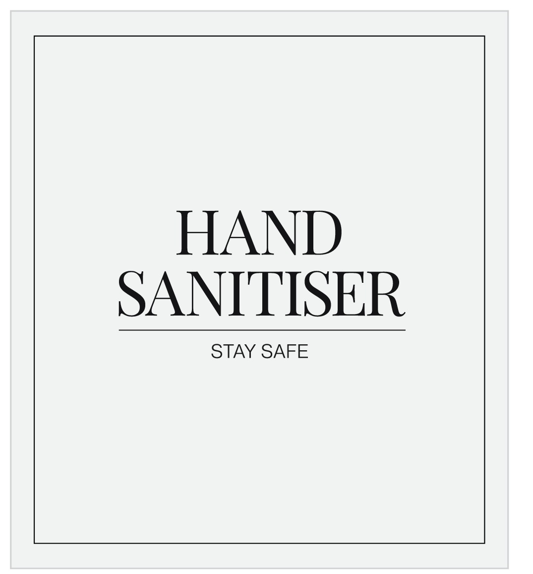 Hand Sanitiser Label