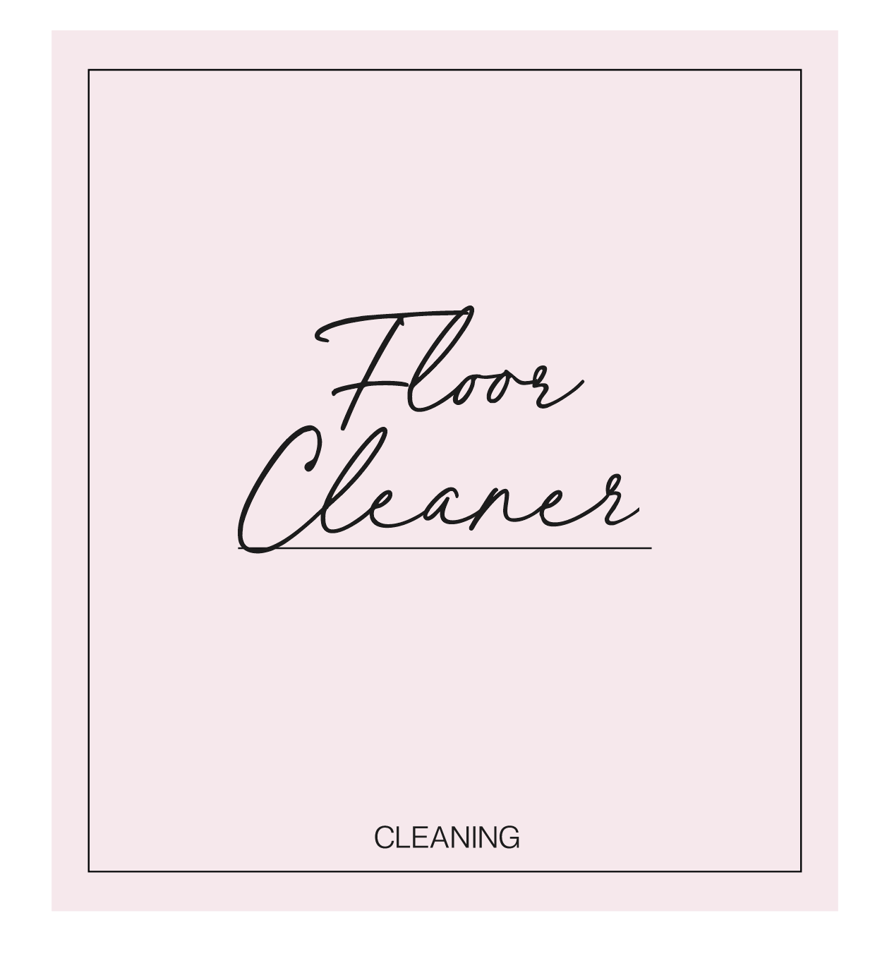 Floor Cleaner Label