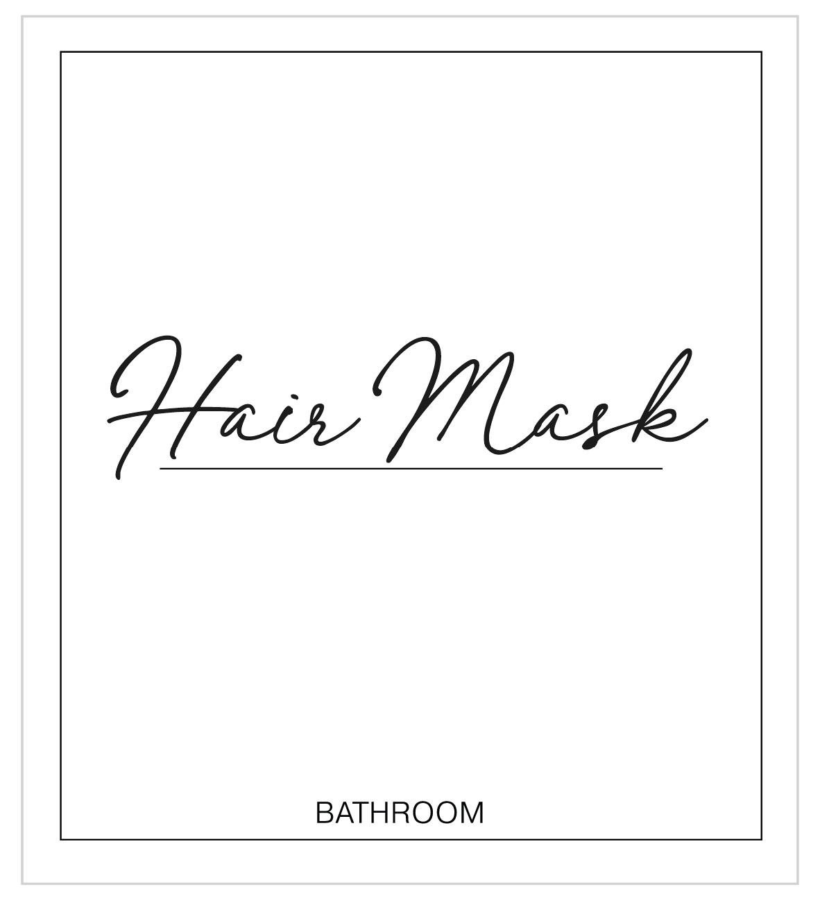 Hair Mask Label