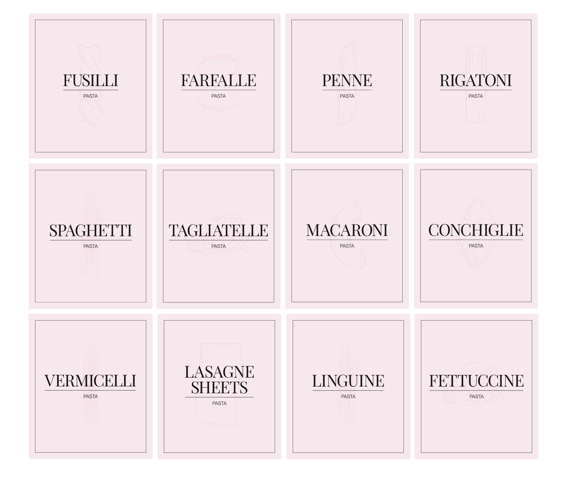 Minimalistic Pasta Bundle