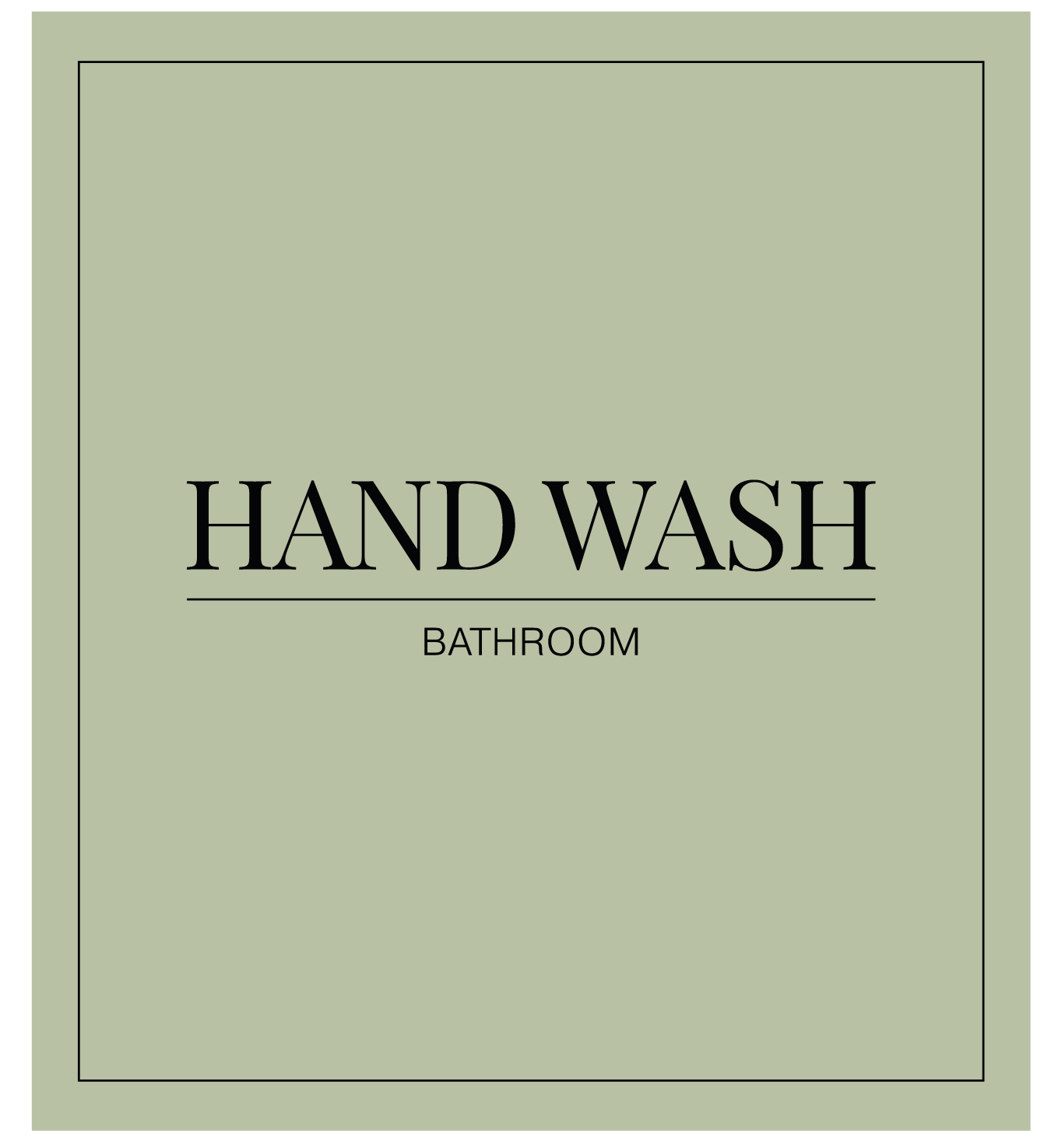 Hand Wash Label