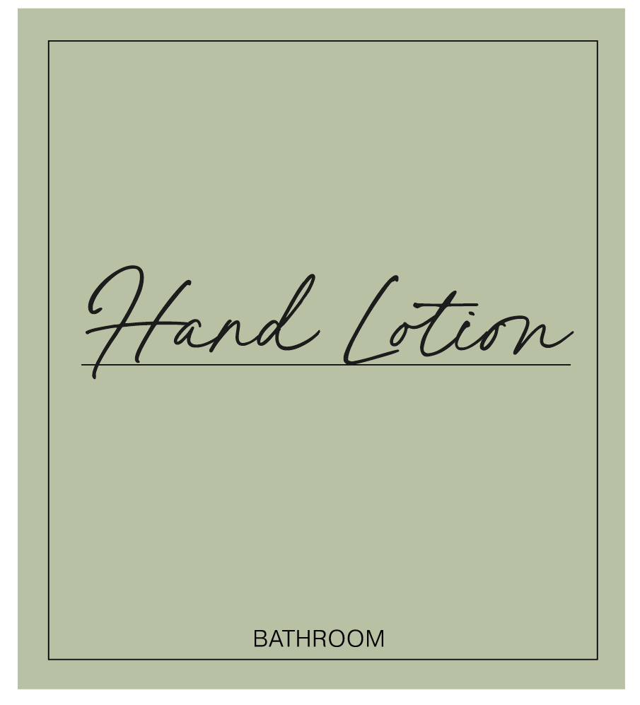 Hand Lotion Label