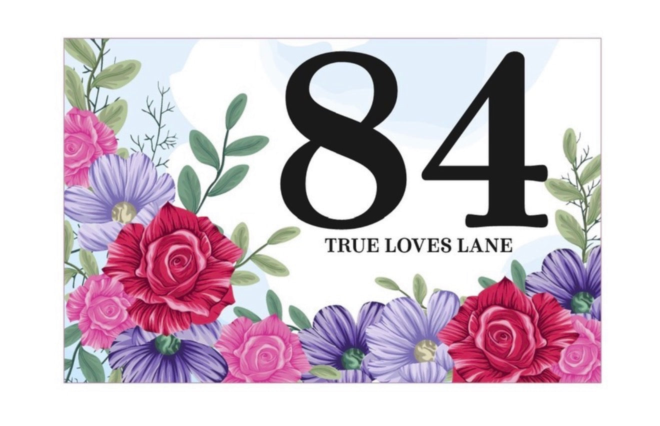 Floral Bin Rectangle Label