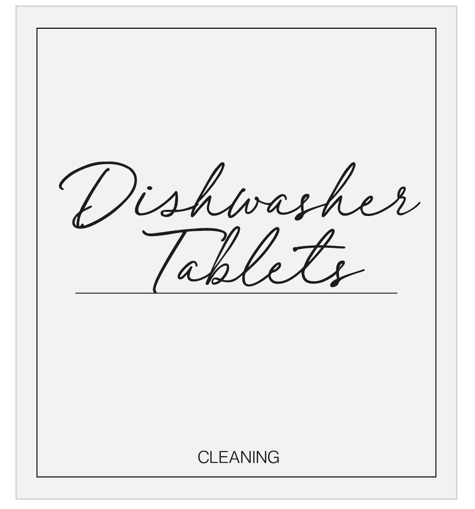 Dishwasher Tablets Label