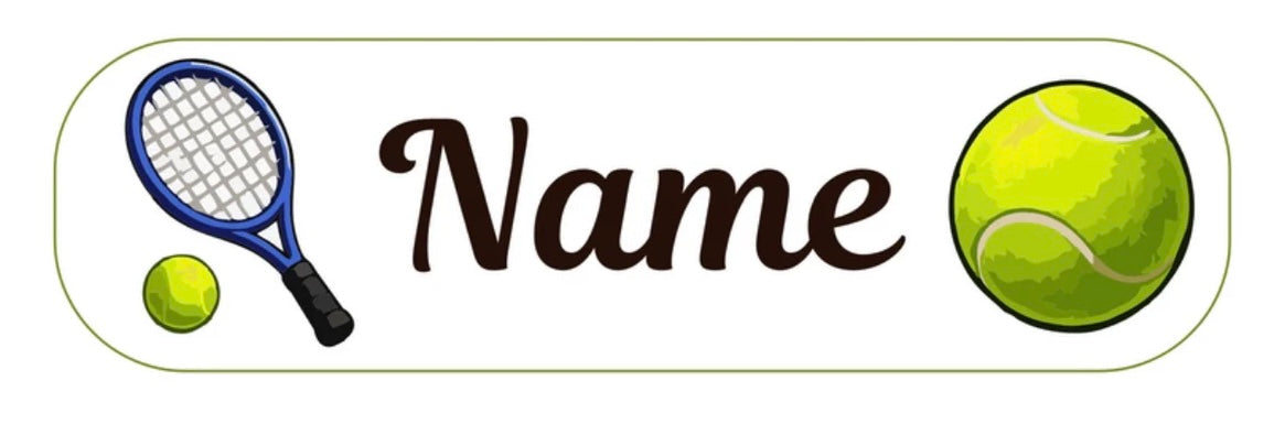 Tennis Personalised Labels