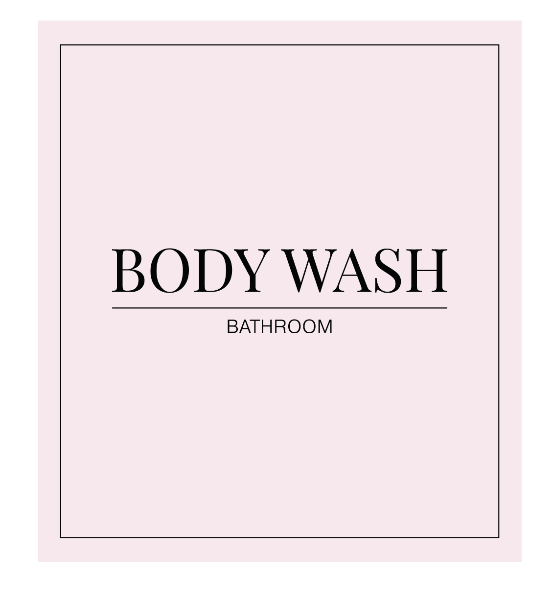 Body Wash Label