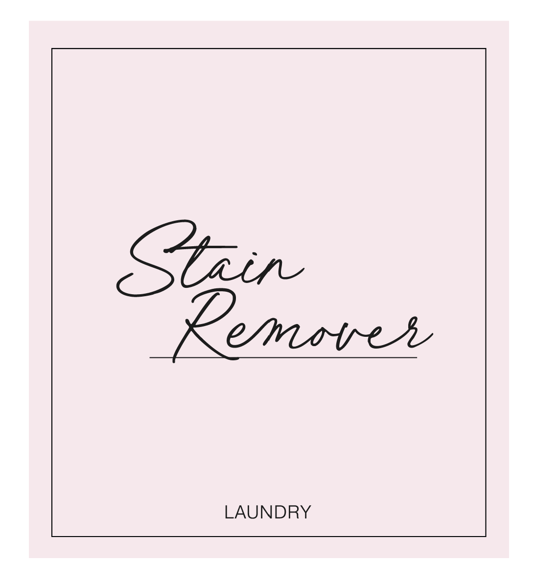 Stain Remover Label