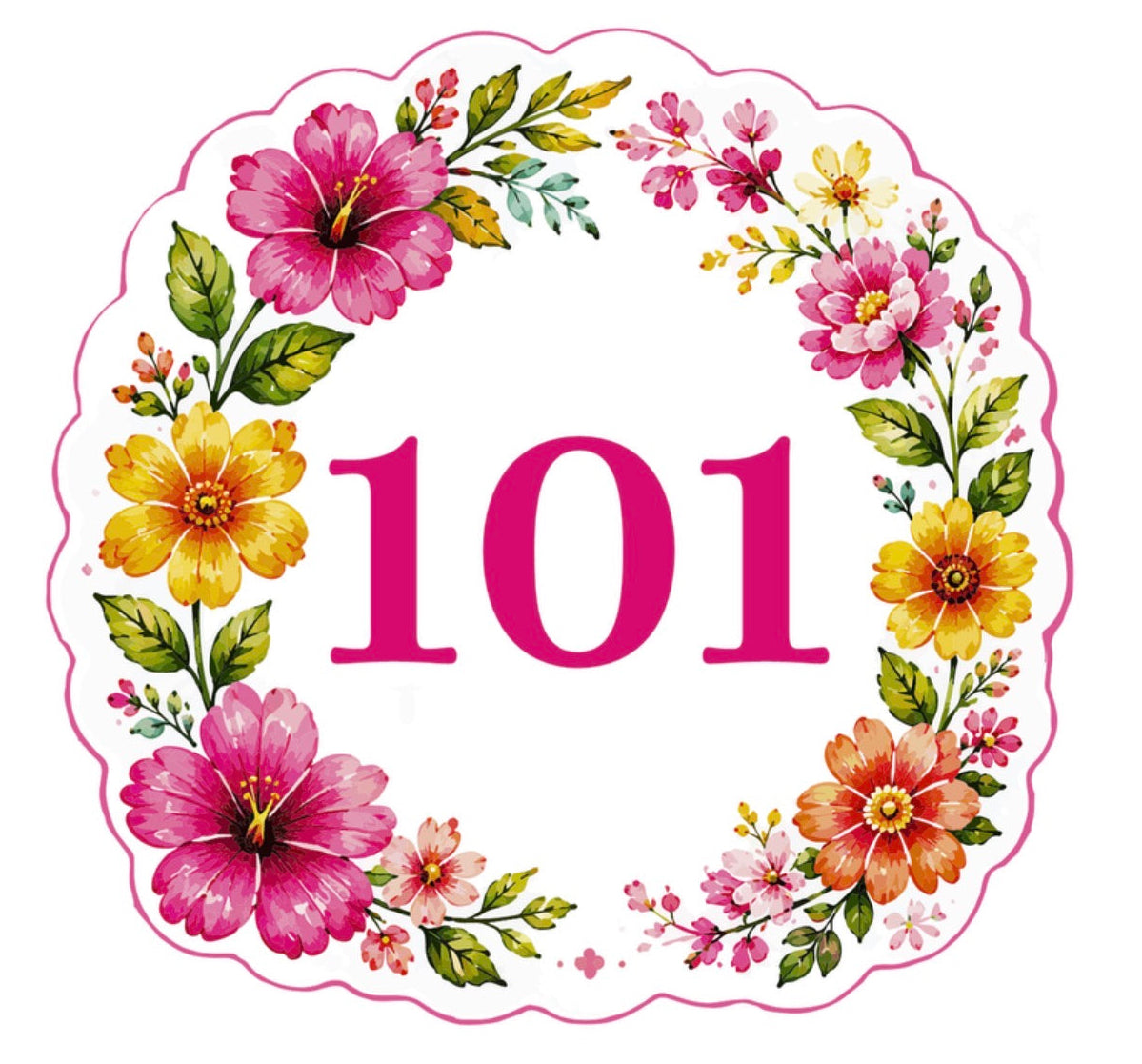 Summer Bloom Round Bin Label