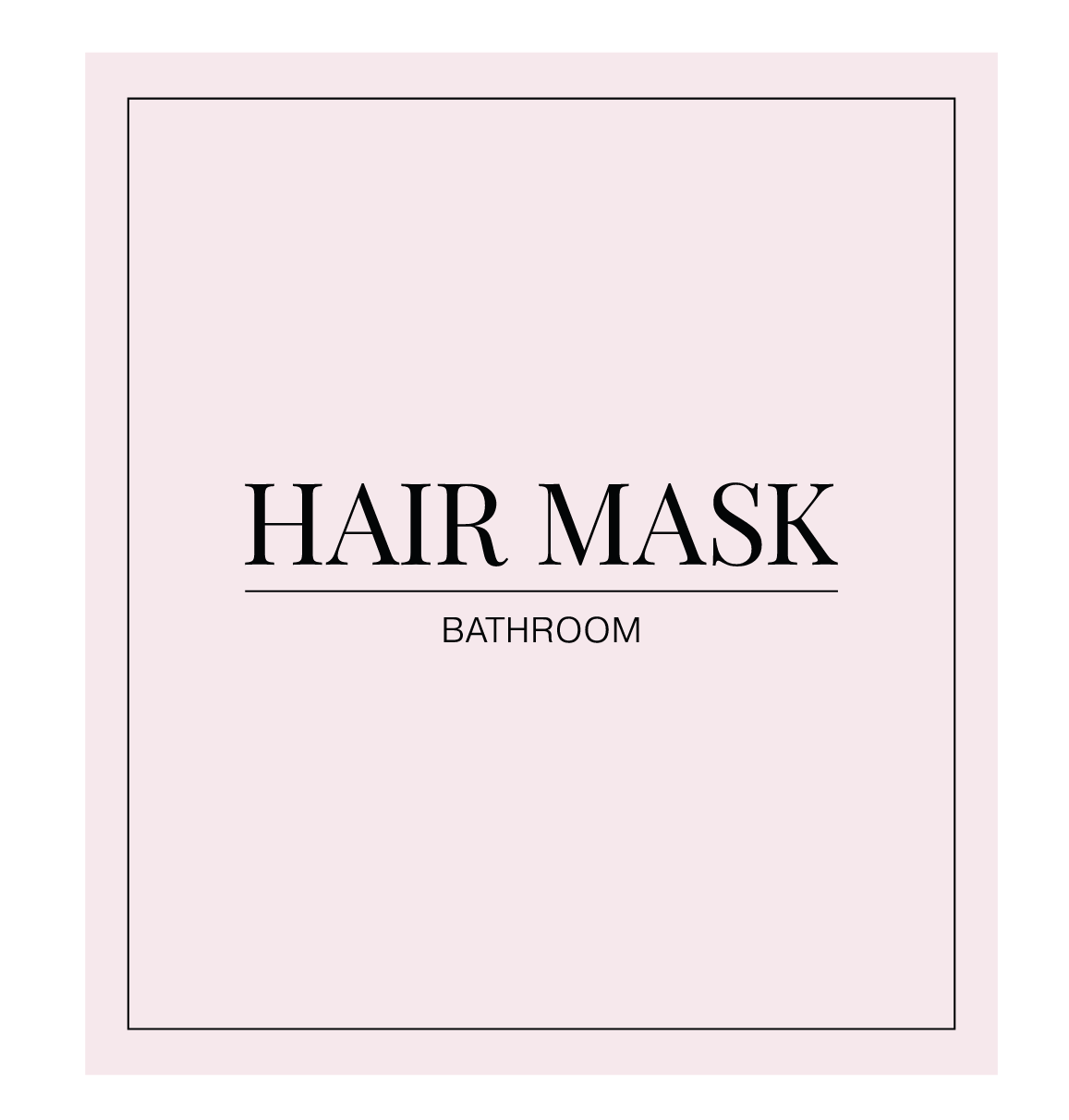 Hair Mask Label