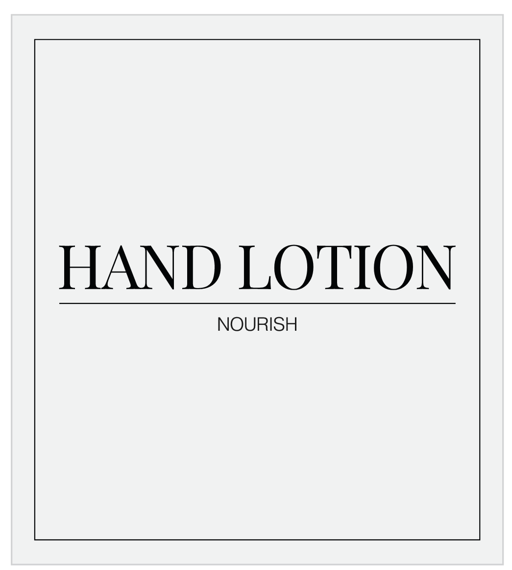 Hand Lotion (Nourish) Label