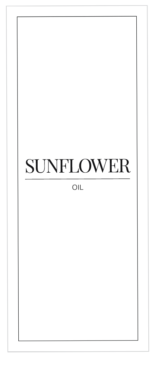Sunflower Oil Label