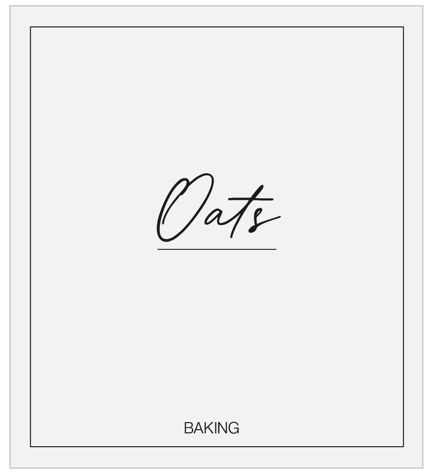 Oats (Baking) Label