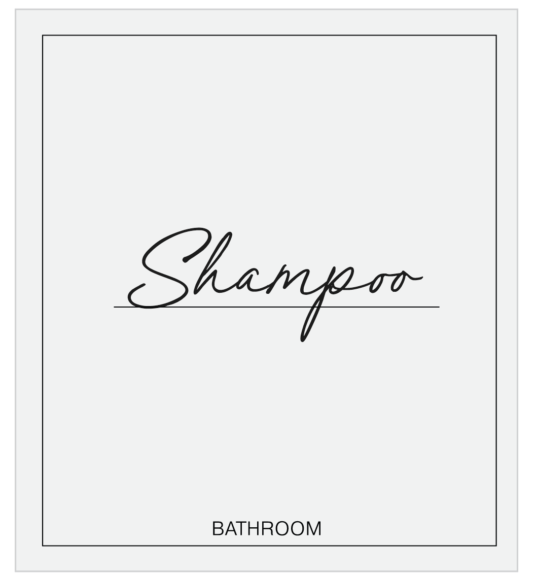 Shampoo Label