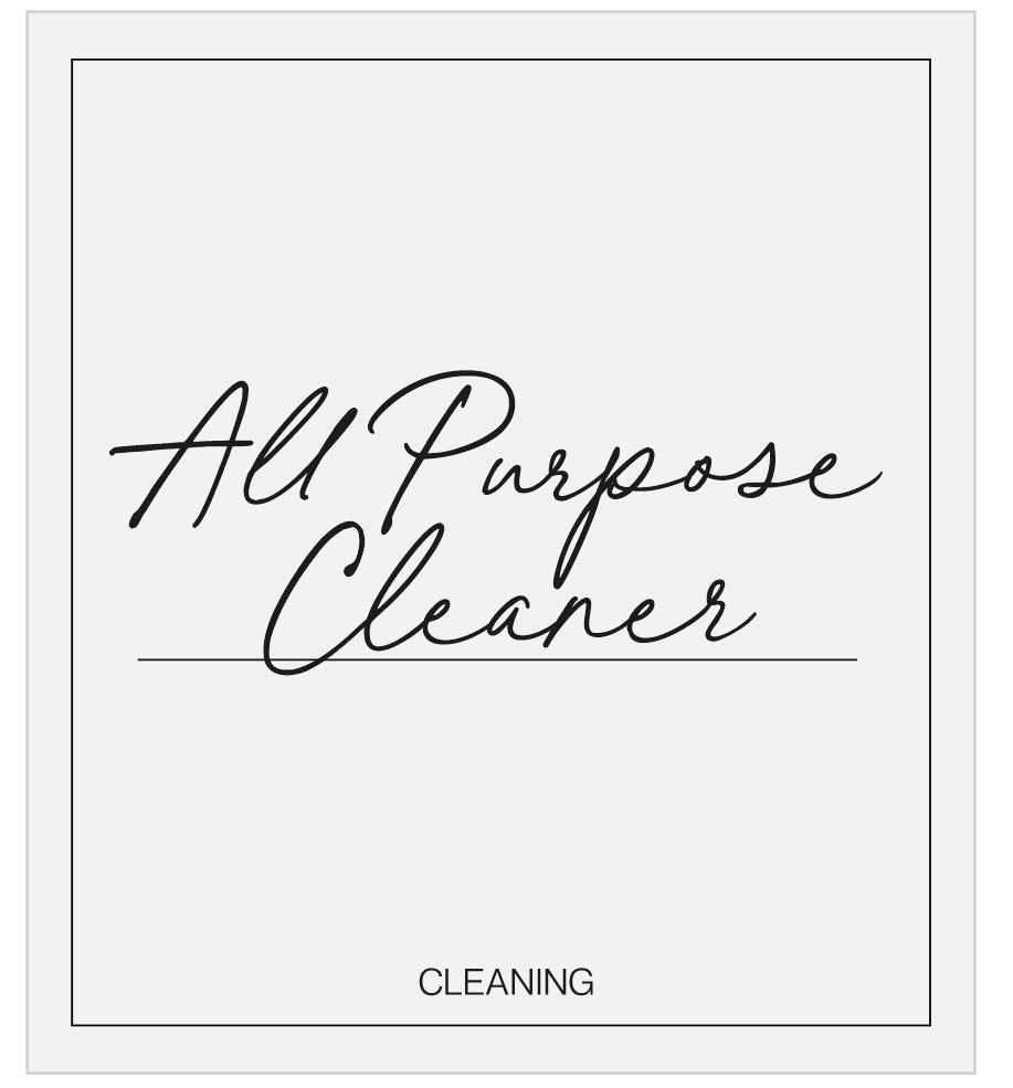All Purpose Cleaner Label