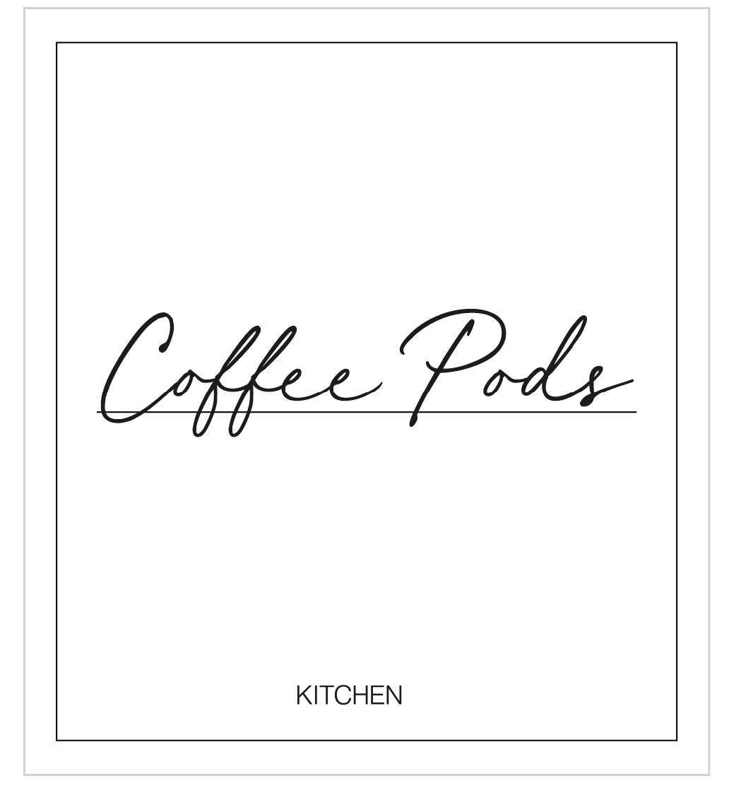 Coffee Pods Label