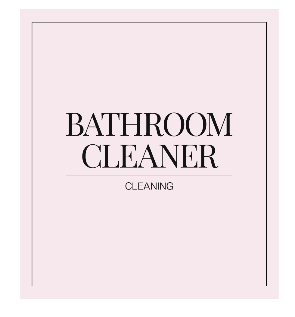 Bathroom Cleaner Label