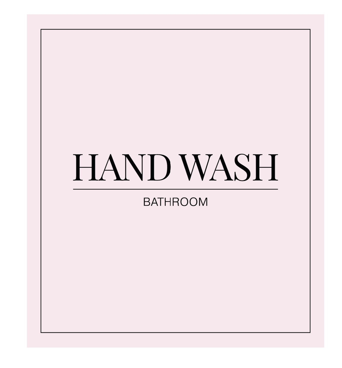 Hand Wash Label