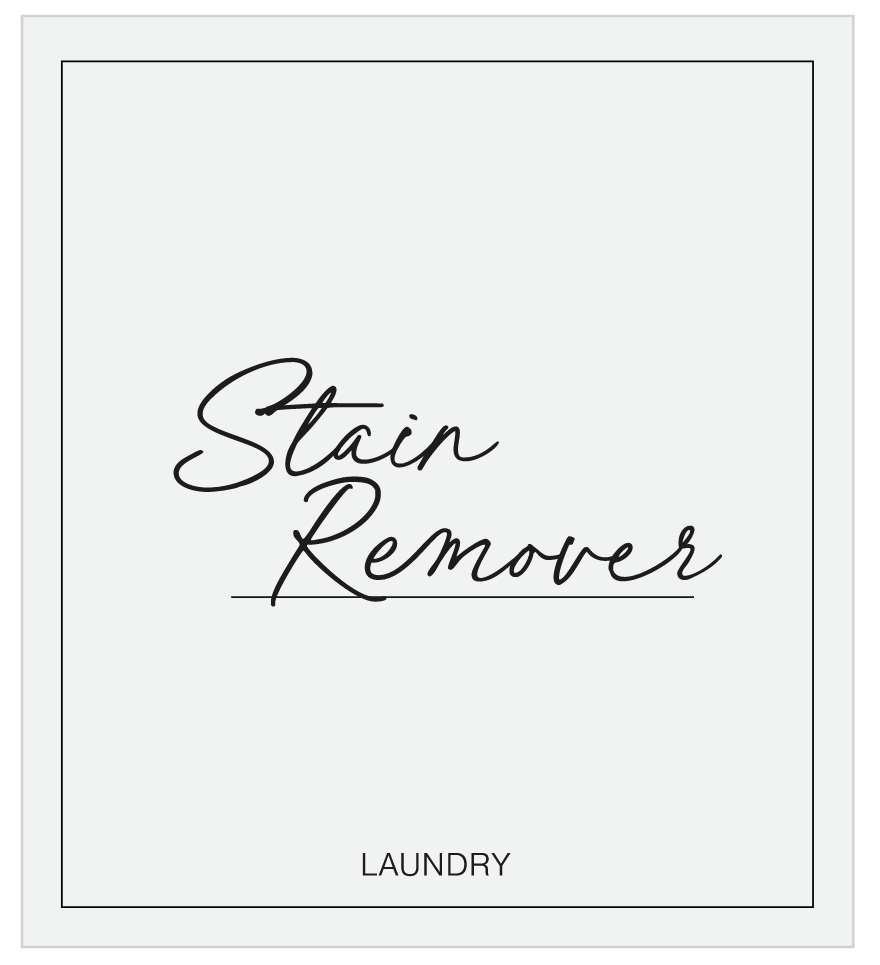 Stain Remover Label