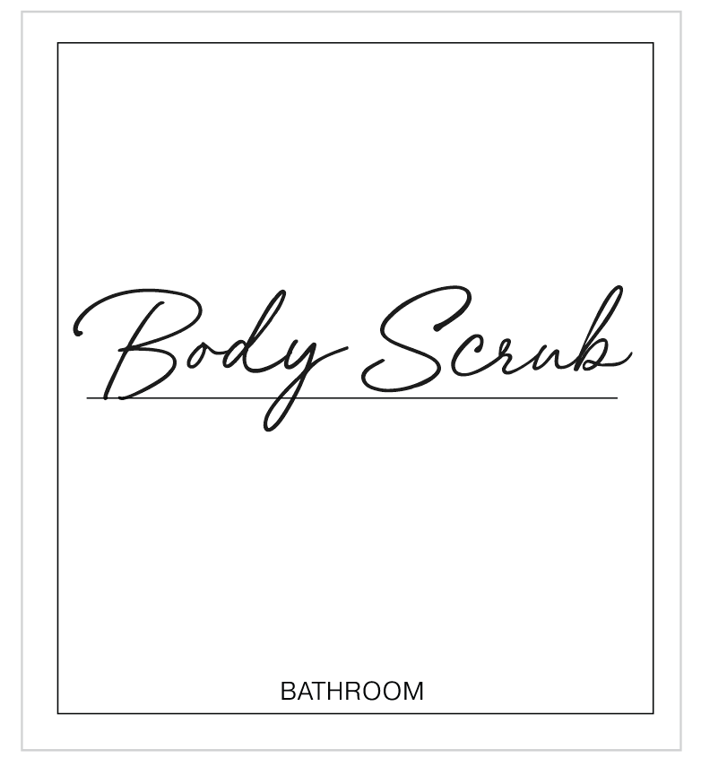 Body Scrub Label