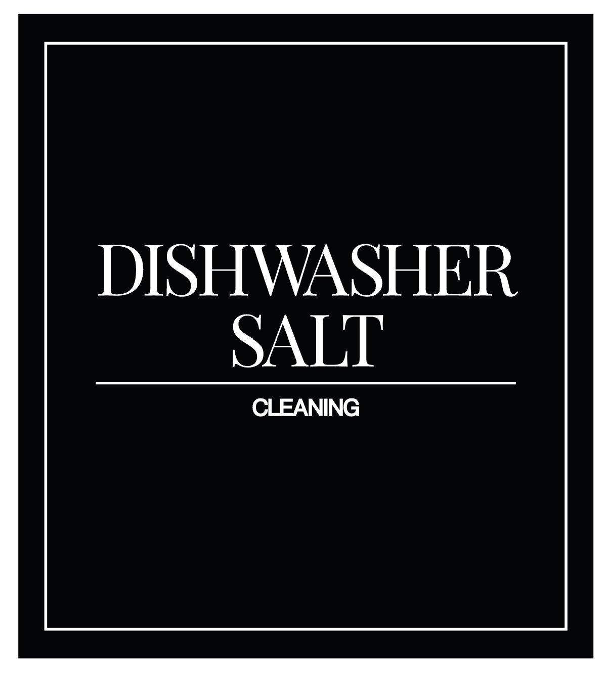 Dishwasher Salt Label