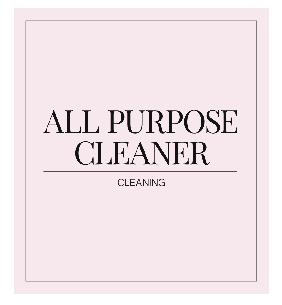 All Purpose Cleaner Label