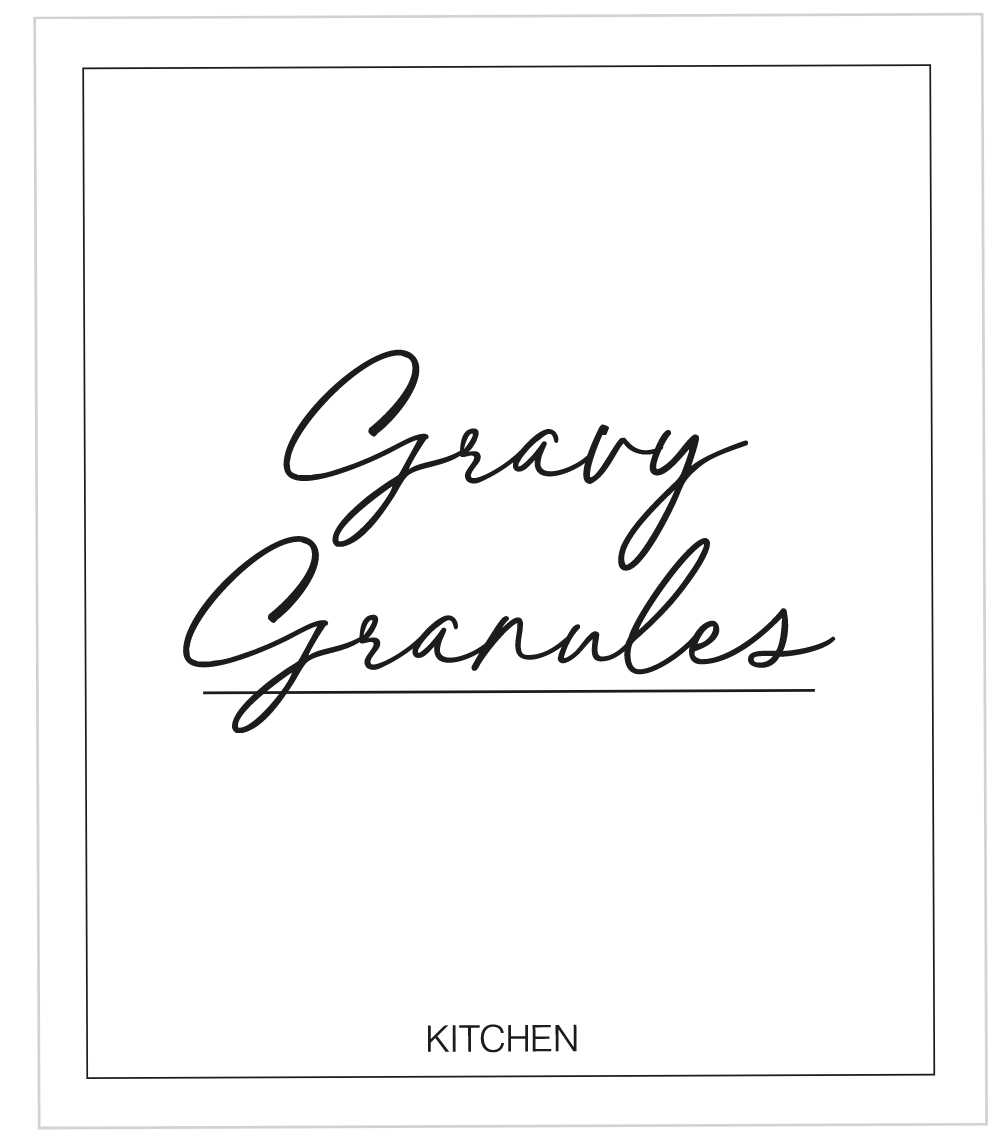 Gravy Granules Label