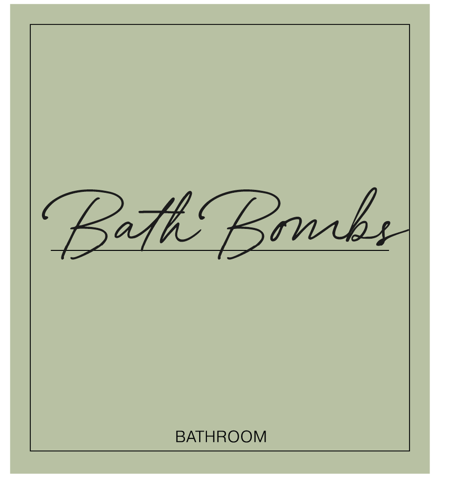 Bath Bombs Label