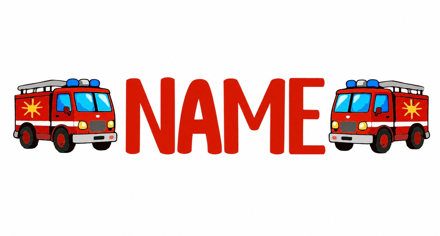Fire Engine Name Label