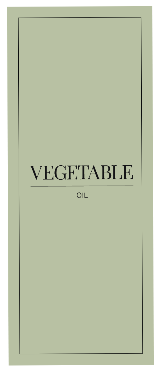 Vegetable Oil Label
