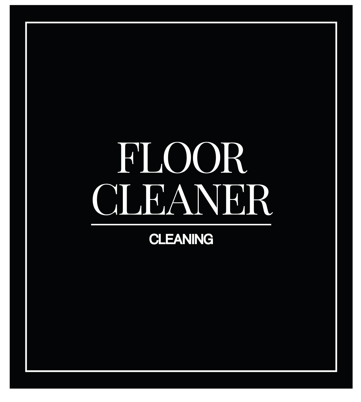 Floor Cleaner Label