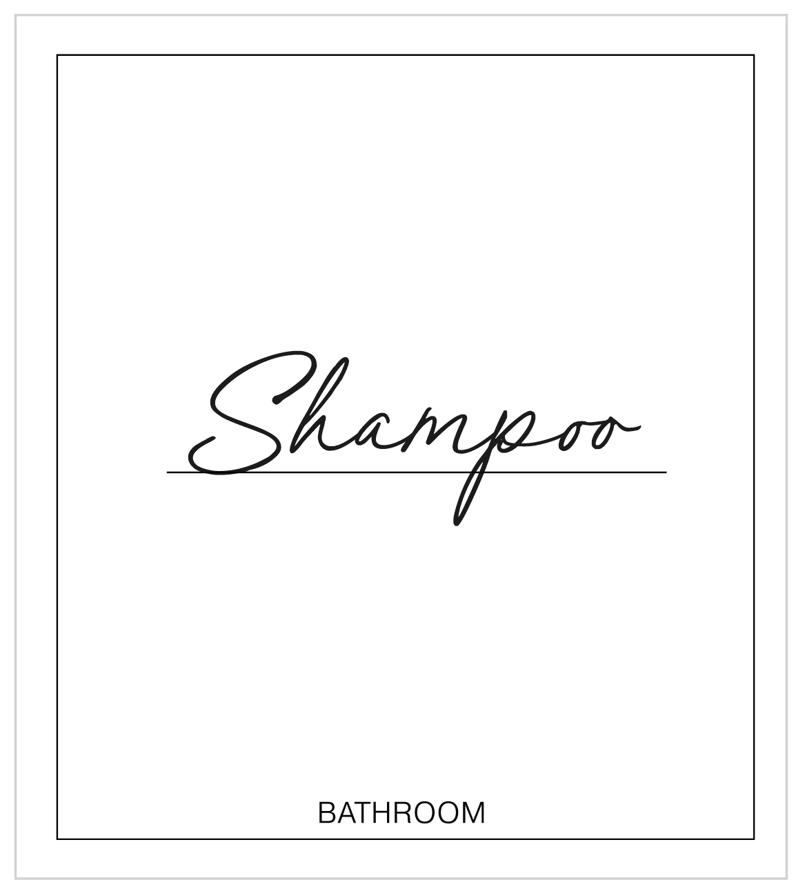 Shampoo Label