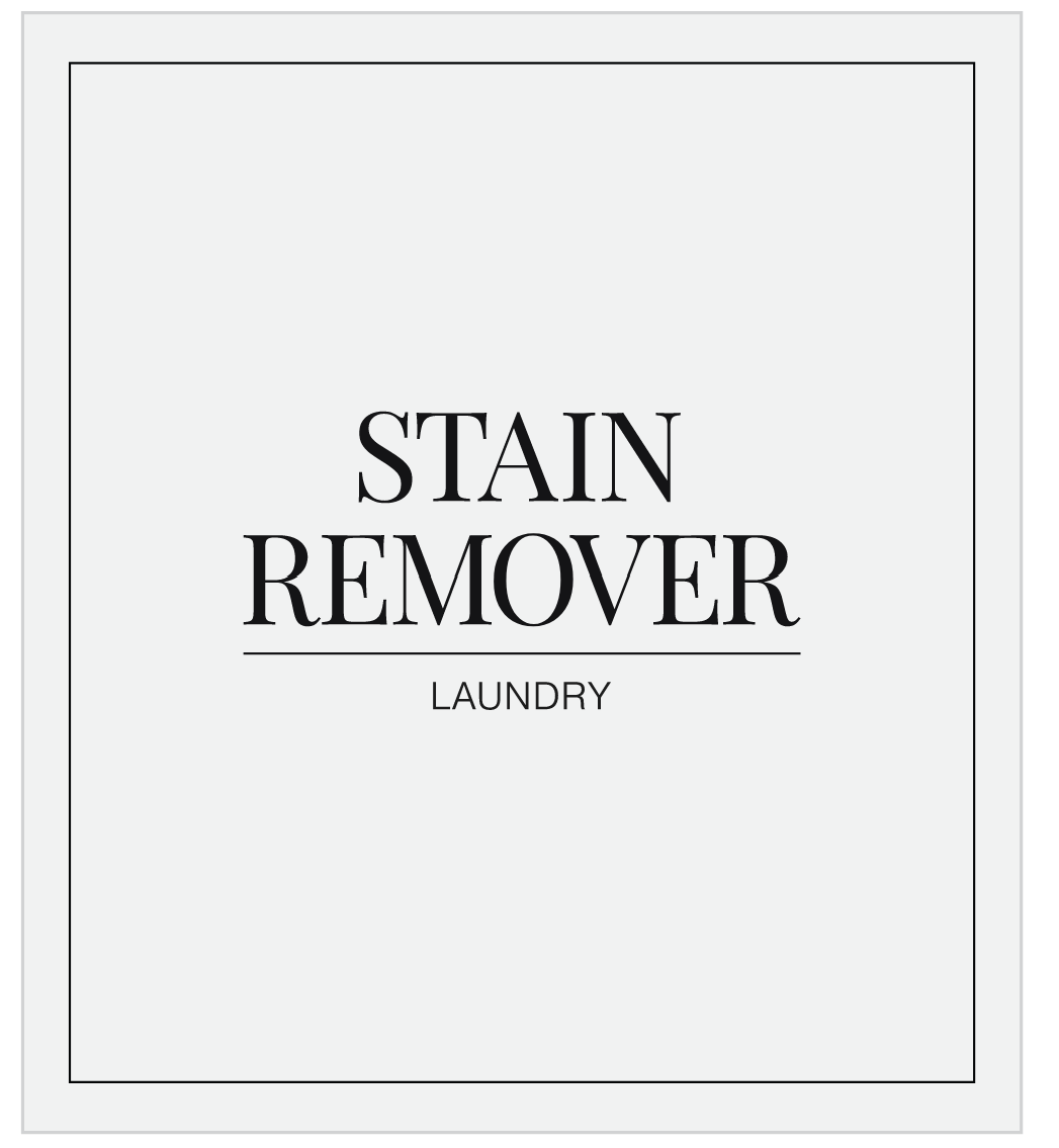 Stain Remover Label