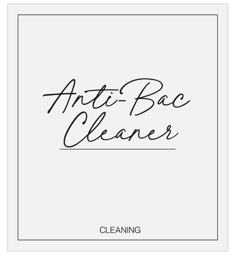 Anti-Bac Cleaner Label