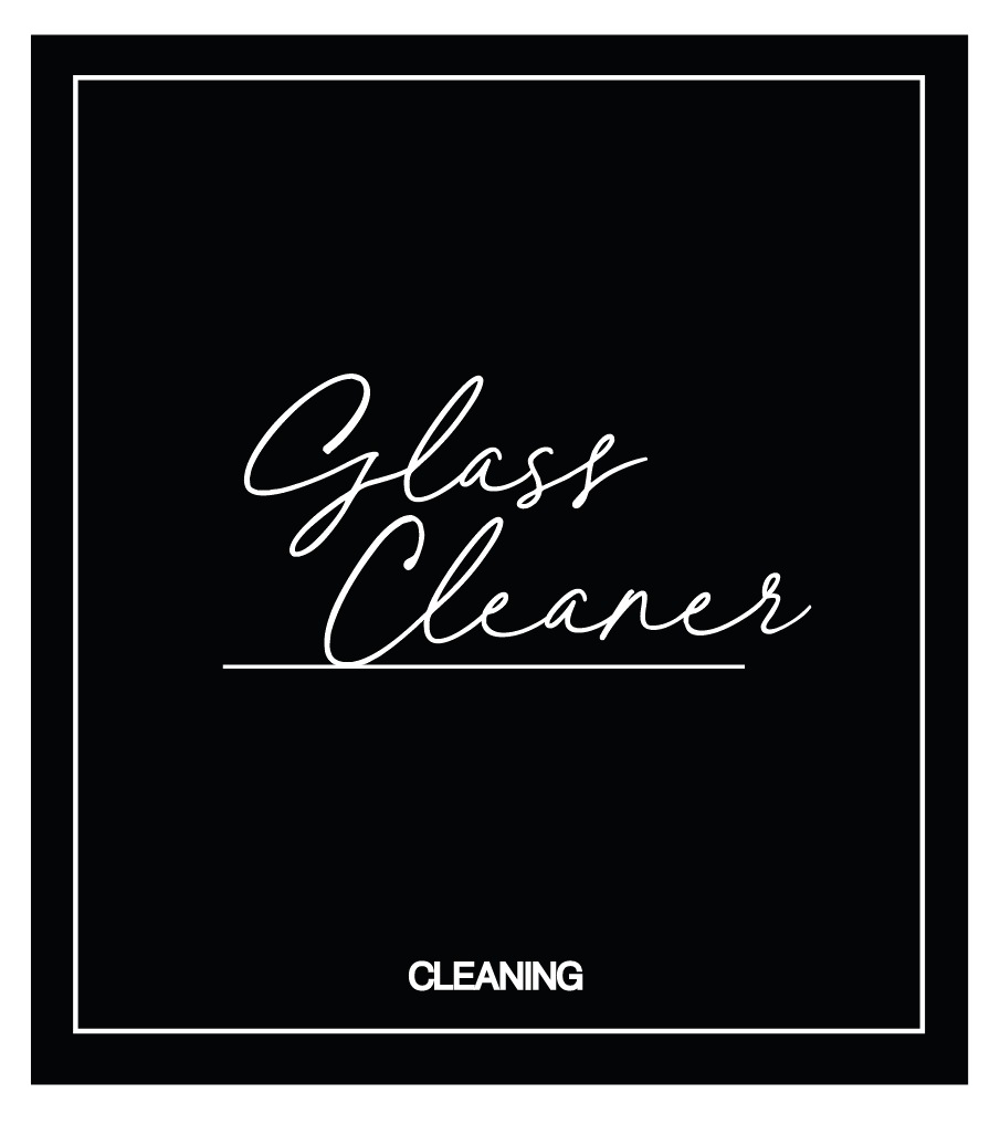 Glass Cleaner Label