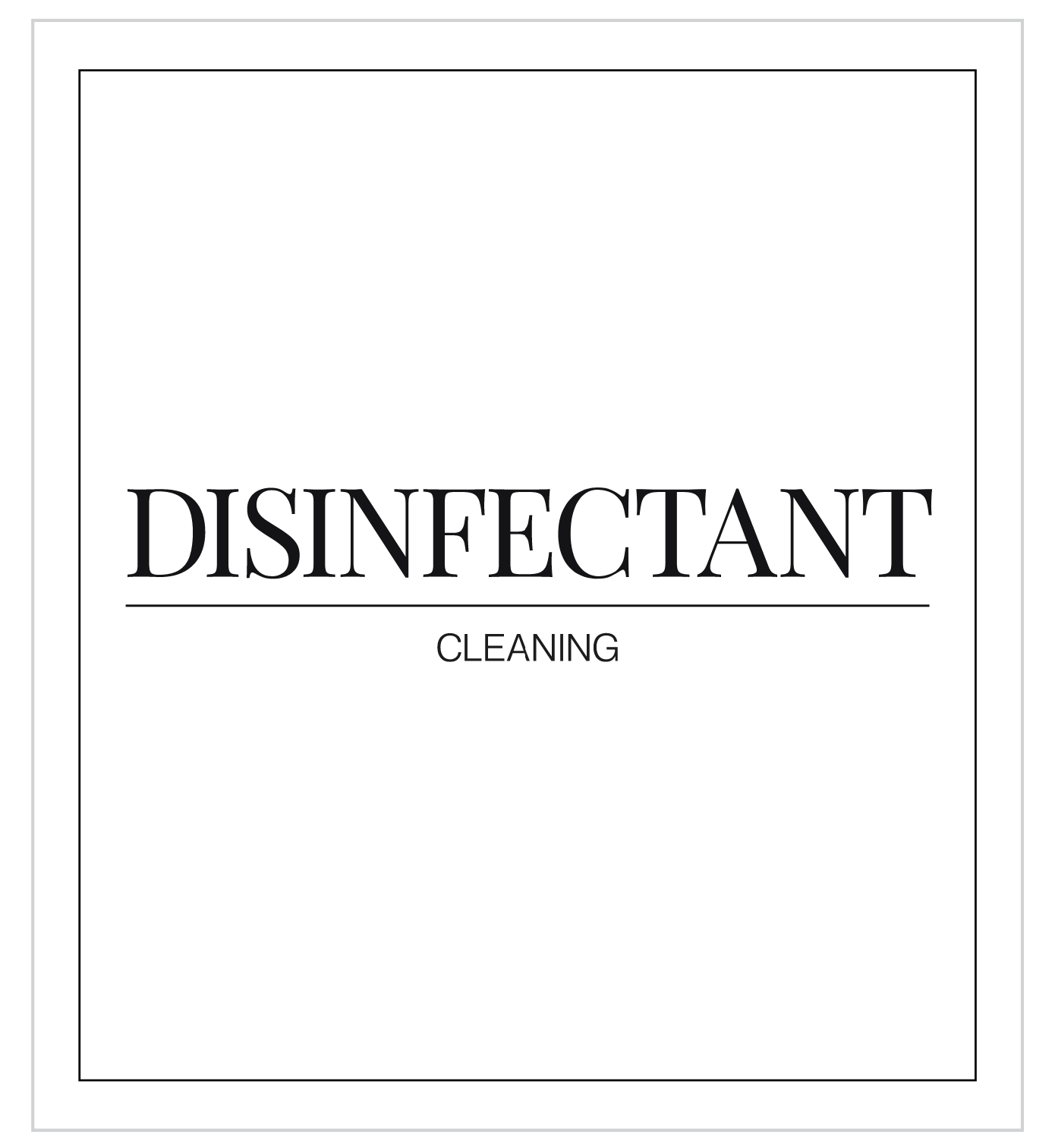 Disinfectant Label