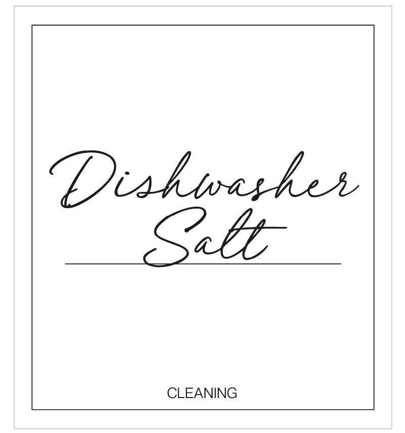 Dishwasher Salt Label