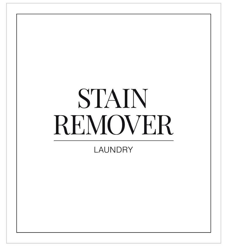 Stain Remover Label