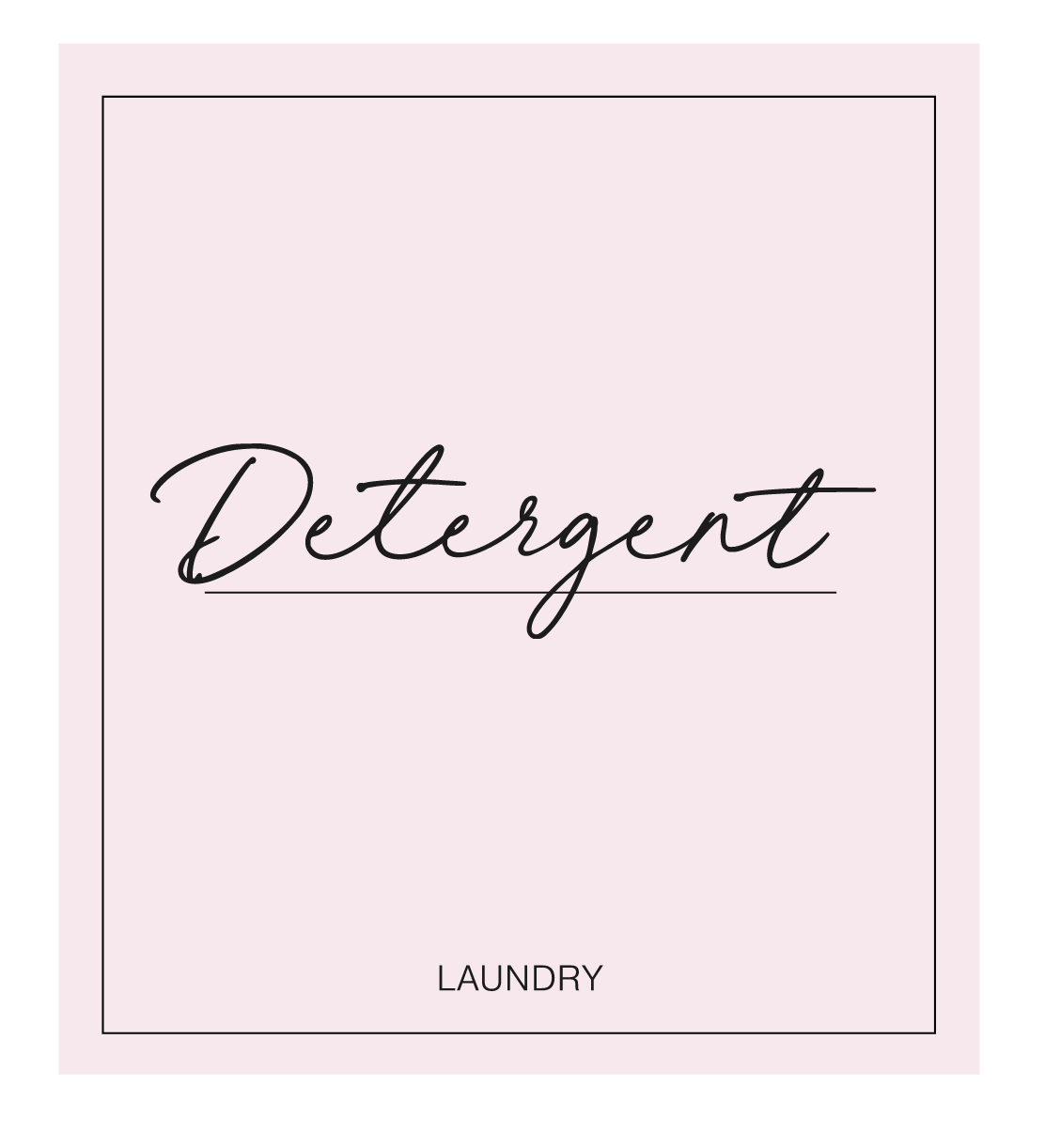 Detergent Label