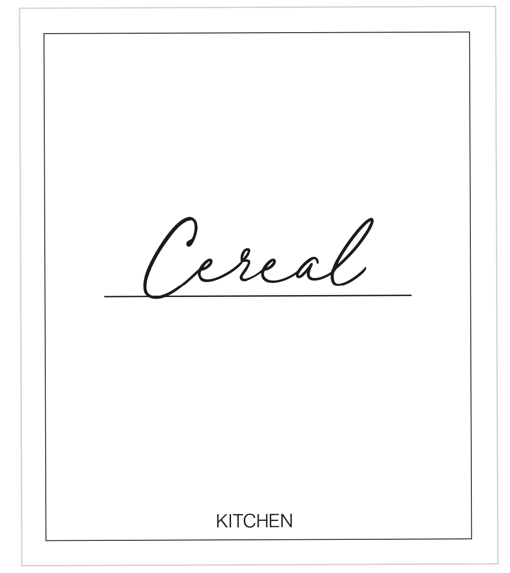 Cereal Label