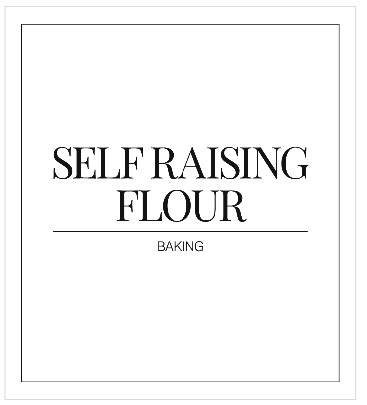 Selfraising Flour Label