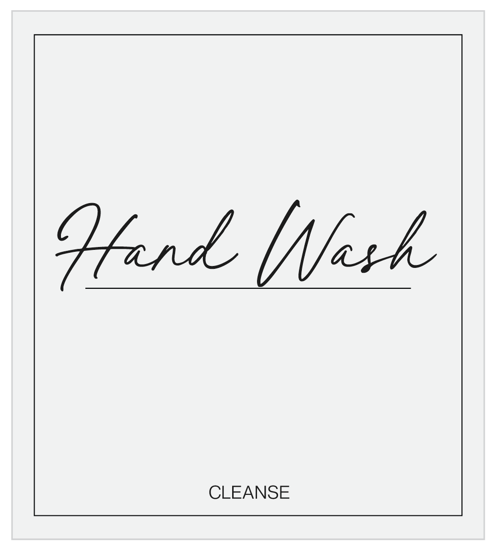 Hand Wash (Cleanse) Label