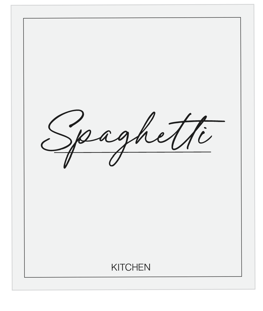 Spaghetti (Kitchen) Label