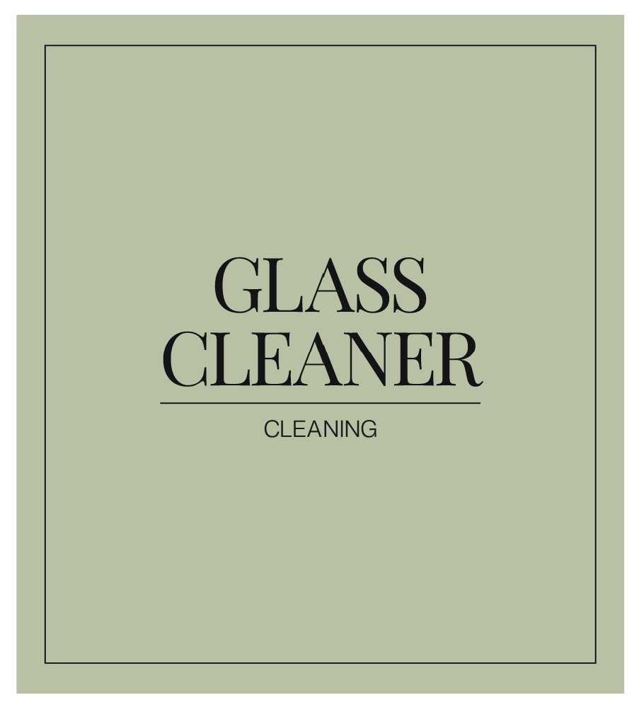 Glass Cleaner Label
