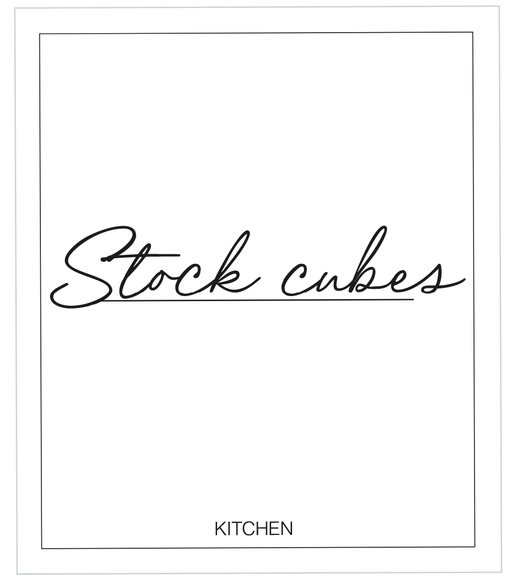 Stock Cubes Label