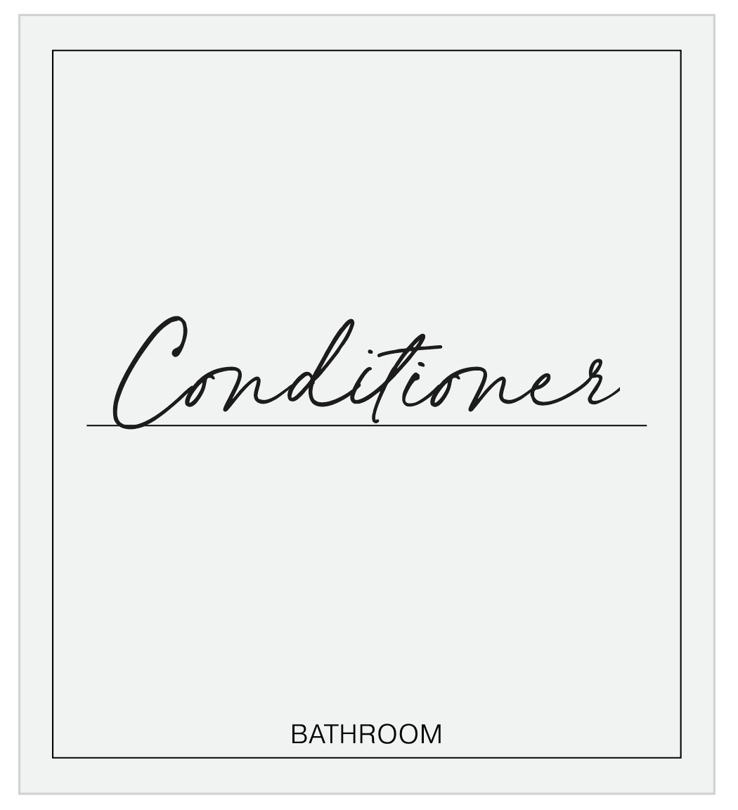 Conditioner Label