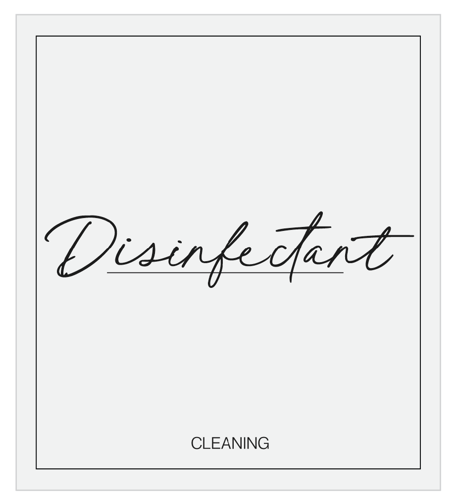 Disinfectant Label