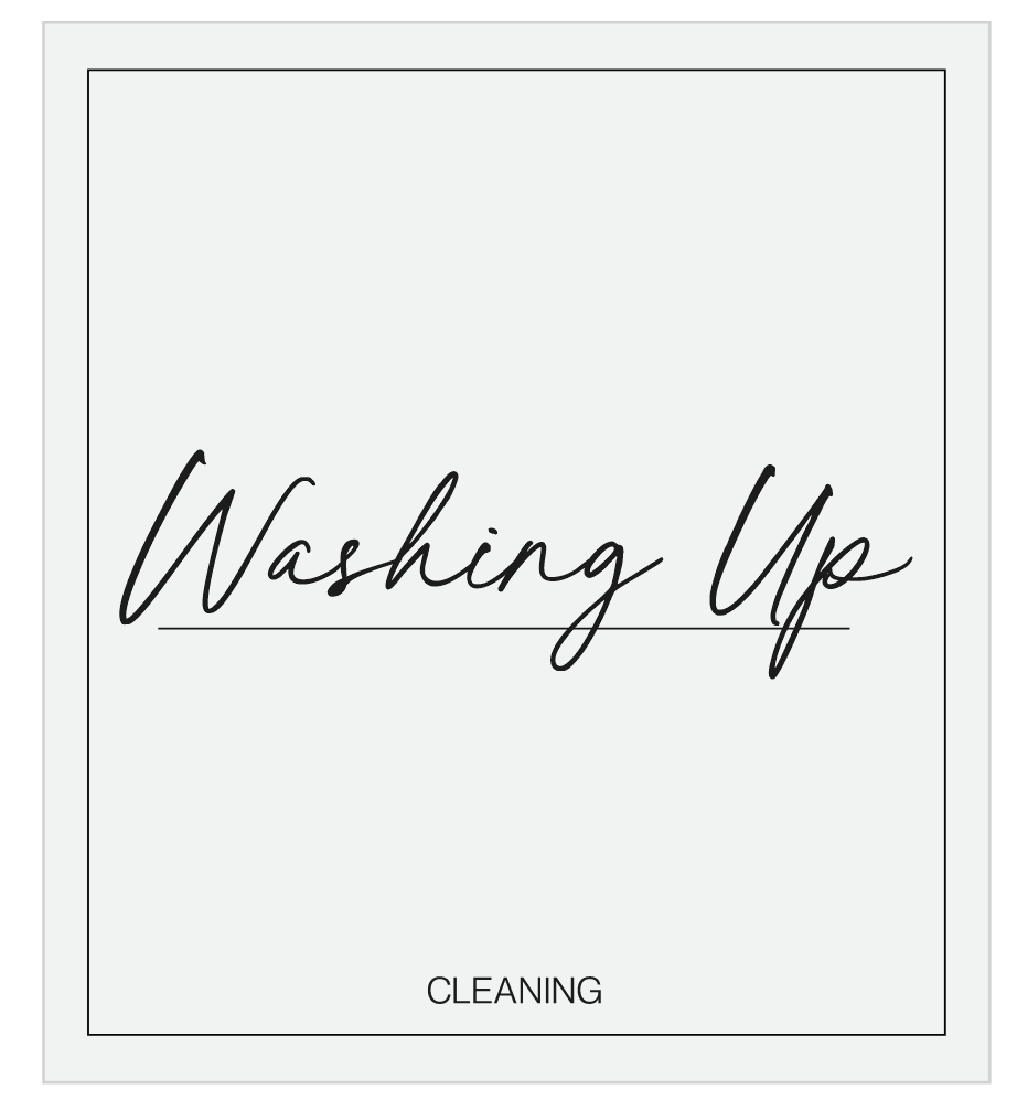 Washing Up Label